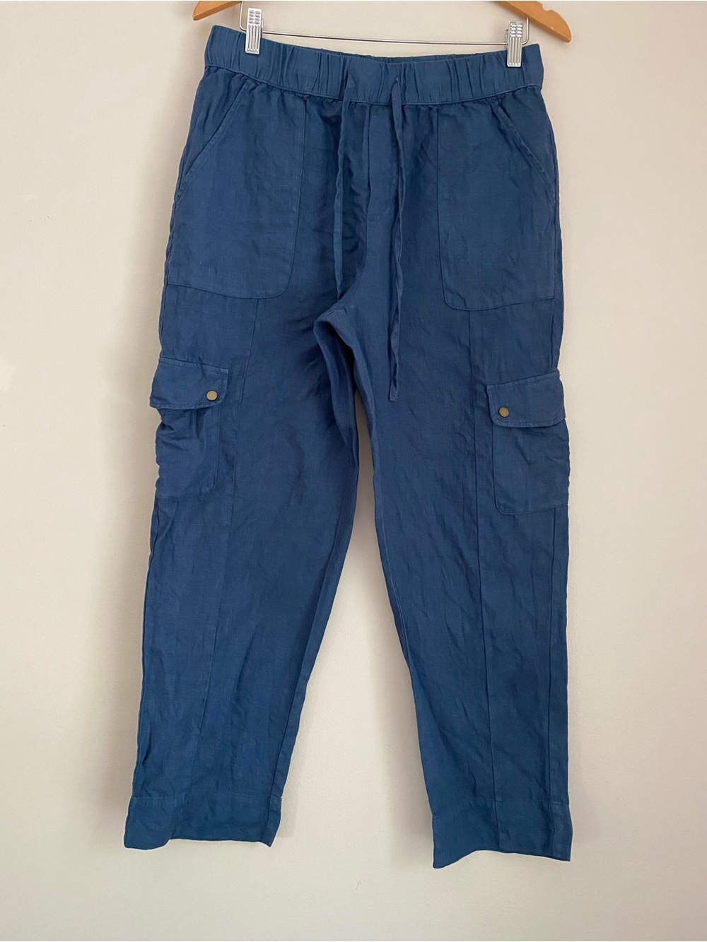 C&C California 100% linen navy blue pants size large